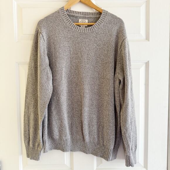 St Johns Bay Y2K Men's Crewneck Sweater 100% Cotton Size XXL Marled Gray - Picture 1 of 5